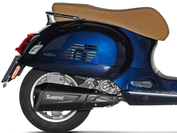 AKRAPOVIC S-VE3SO10-HZDFBL Vespa GTS Super 300 / Sei Giorni / Tech (2021+) Slip-On Exhaust (SS) – Accessories in the 2WheelsHero Motorcycle Aftermarket Accessories and Parts Online Shop