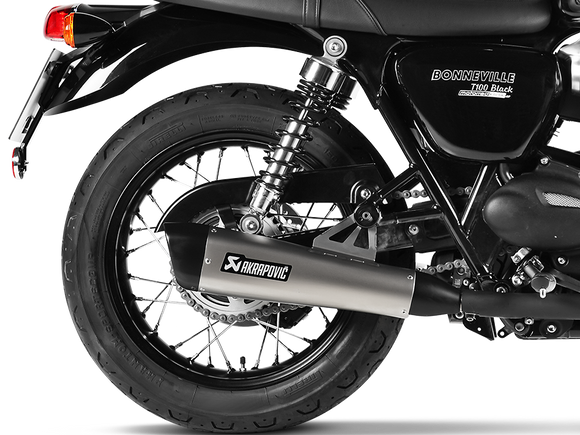 AKRAPOVIC S-T12SO4-HCQT Triumph Bonneville T100 (2020+) Slip-On Exhaust (titanium) – Accessories in the 2WheelsHero Motorcycle Aftermarket Accessories and Parts Online Shop