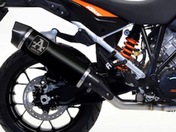 ARROW 71809AKN KTM 1290 Super Adventure (2015+) Dark Aluminum Slip-on Exhaust 