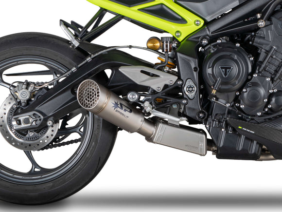 SPARK GTR0507TOM+GTR8502 Triumph Street Triple 765 R / RS / Moto2 Edition (2023+) Titanium Full Exhaust System 