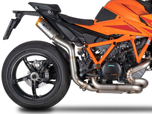 SPARK GKT0120 KTM 1290 / 1390 Super Duke R (2020+) Titanium High-mount Double Exhaust "Dyno" (EU homologated; orange end caps) – Accessories in the 2WheelsHero Motorcycle Aftermarket Accessories and Parts Online Shop