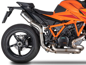 SPARK GKT0120 KTM 1290 / 1390 Super Duke R (2020+) Titanium High-mount Double Exhaust "Dyno" (EU homologated; carbon end caps) – Accessories in the 2WheelsHero Motorcycle Aftermarket Accessories and Parts Online Shop