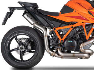 SPARK GKT0120 KTM 1290 / 1390 Super Duke R (2020+) Titanium High-mount Double Exhaust "Dyno" (EU homologated; black end caps) – Accessories in the 2WheelsHero Motorcycle Aftermarket Accessories and Parts Online Shop