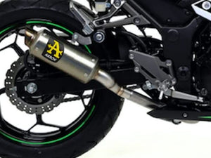 ARROW 71018GP Kawasaki Ninja 250/300 (2013+) Titanium Slip-on Exhaust "GP2" (racing) – Accessories in the 2WheelsHero Motorcycle Aftermarket Accessories and Parts Online Shop