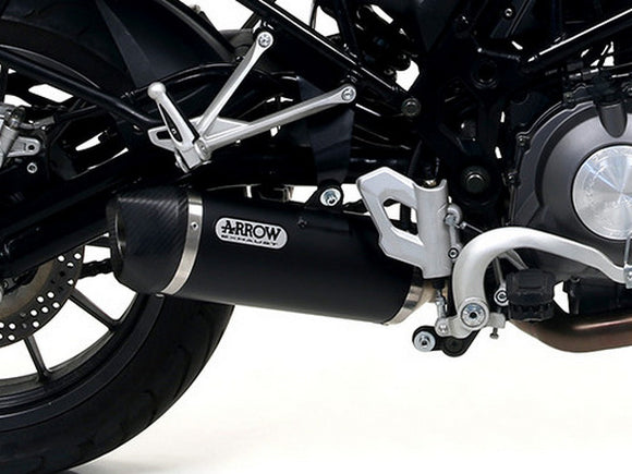 ARROW 71689KZ+71878AKN Benelli TRK 502 (2017+) Dark Aluminum Slip-on Exhaust 