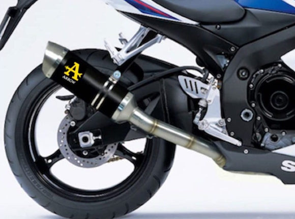 ARROW 71334MI+71702AON Suzuki GSXR600 IE (2006+) Aluminum Full Exhaust System 