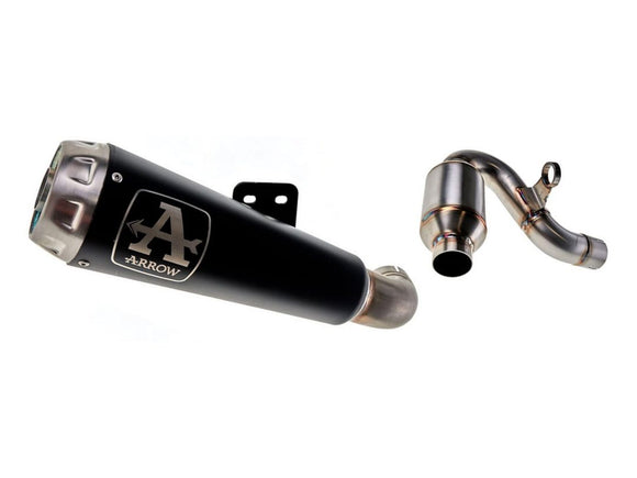 ARROW 71673MI+71876PRN Ducati Scrambler 800 (2017+) Dark Steel Slip-on Exhaust 