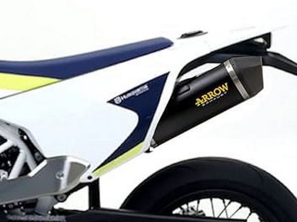 ARROW 72143PD+72623AKN Husqvarna 701 Enduro/Supermoto (2017+) Dark Aluminum Slip-on Exhaust 