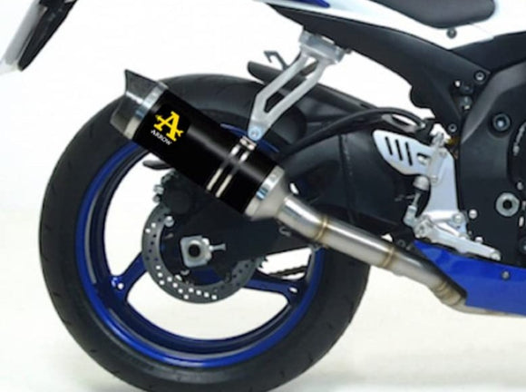 ARROW 71729AKN+71382MI+71334MI Suzuki GSXR600 (2008+) Aluminum Full Exhaust System 