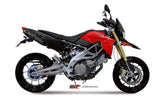 MIVV A.007 Aprilia Dorsoduro 750 (08/16) Dual Underseat Slip-on Exhaust "Suono" (black; approved) – Accessories in the 2WheelsHero Motorcycle Aftermarket Accessories and Parts Online Shop