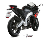 MIVV A.011 Aprilia RS125 (17/20) Slip-on Exhaust "Delta Race" (stainless steel; approved) – Accessories in the 2WheelsHero Motorcycle Aftermarket Accessories and Parts Online Shop