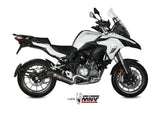 MIVV E.003 Benelli TRK 502 (2017+) Slip-on Exhaust "Oval" (carbon + cap; approved) – Accessories in the 2WheelsHero Motorcycle Aftermarket Accessories and Parts Online Shop
