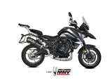 MIVV E.012 Benelli TRK 702/X (2023+) Slip-on Exhaust "Oval" (black + carbon cap; approved) – Accessories in the 2WheelsHero Motorcycle Aftermarket Accessories and Parts Online Shop
