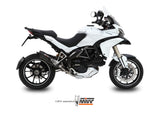 MIVV D.027 Ducati Multistrada 1200 (10/14) Slip-on Exhaust "Suono" (black; approved) – Accessories in the 2WheelsHero Motorcycle Aftermarket Accessories and Parts Online Shop