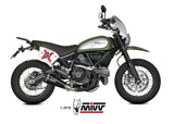 MIVV D.035 Ducati Scrambler 800 (15/20) Slip-on Exhaust "Delta Race" (black; approved) – Accessories in the 2WheelsHero Motorcycle Aftermarket Accessories and Parts Online Shop