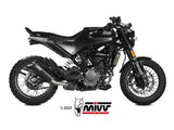 MIVV HU.005 Husqvarna Svartpilen 125 (21/23) Slip on Exhaust "HR-1" (black + aluminum back; approved) – Accessories in the 2WheelsHero Motorcycle Aftermarket Accessories and Parts Online Shop