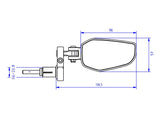 MR711 - CNC RACING Bar End Mirror "EVO" (right) – Accessories in the 2WheelsHero Motorcycle Aftermarket Accessories and Parts Online Shop