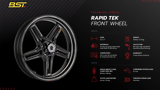 BST Aprilia RSV / Tuono (04/20) Carbon Wheels Set "RAPID TEK" (3.5" x 17" Front; 6" x 17" Rear) – Accessories in the 2WheelsHero Motorcycle Aftermarket Accessories and Parts Online Shop