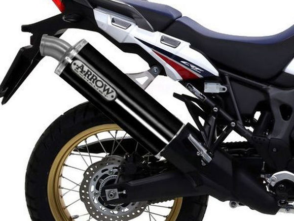 ARROW 72621AON Honda Africa Twin Adventure Sport (2018+) Dark Aluminum Slip-on Exhaust 