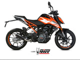 MIVV KT.019 KTM 125/390 DUKE / 125/390 RC ( 2017 / 20 ) Slip-on Exhaust "X-M1" ( black; approved) – Accessories in the 2WheelsHero Motorcycle Aftermarket Accessories and Parts Online Shop