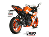 MIVV KT.019 KTM 125/390 DUKE / 125/390 RC ( 2017 / 20 ) Slip-on Exhaust "MK3" ( carbon; not approved) – Accessories in the 2WheelsHero Motorcycle Aftermarket Accessories and Parts Online Shop