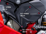 KVT99 - DBK Ducati Panigale V4/ V4S (2025+) Low Left Side Tank Panel Screws Kit – Accessories in the 2WheelsHero Motorcycle Aftermarket Accessories and Parts Online Shop
