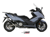 MIVV O.008 KYMCO AK 550 ( 2017 / 20 ) Slip-on Exhaust "Delta Race" (black; approved) – Accessories in the 2WheelsHero Motorcycle Aftermarket Accessories and Parts Online Shop