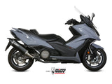 MIVV O.008 KYMCO AK 550 ( 2017 / 20 ) Slip-on Exhaust "Speed Edge" (black; approved) – Accessories in the 2WheelsHero Motorcycle Aftermarket Accessories and Parts Online Shop