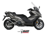 MIVV O.011 KYMCO AK 550 ( 2021+ ) Slip-on Exhaust "GP Pro" (black; not approved) – Accessories in the 2WheelsHero Motorcycle Aftermarket Accessories and Parts Online Shop