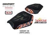 TAPPEZZERIA ITALIA KTM 1390 Super Duke R (2024+) Comfort Velvet Seat Cover "Stripes Special Edition" – Accessories in the 2WheelsHero Motorcycle Aftermarket Accessories and Parts Online Shop