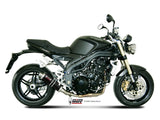 MIVV T.008 TRIUMPH SPEED TRIPLE 1050 R / S / RS ( 2007 / 10 ) Slip On Low Exhaust "GP" (black; approved) – Accessories in the 2WheelsHero Motorcycle Aftermarket Accessories and Parts Online Shop