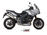 MIVV T.017 TRIUMPH TIGER 1050 ( 2017 / 20 ) Slip-on Exhaust "Oval" (titanium + carbon cap; approved) – Accessories in the 2WheelsHero Motorcycle Aftermarket Accessories and Parts Online Shop