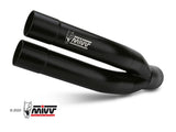 MIVV S.044 SUZUKI GSX-S 1000 / F ( 2015 / 20 ) Slip-on Exhaust "Double Gun" (black; approved) – Accessories in the 2WheelsHero Motorcycle Aftermarket Accessories and Parts Online Shop