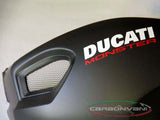 CARBONVANI Ducati Monster 796 (10/14) Carbon Fuel Tank Side Panel (left side; Black version) – Accessories in the 2WheelsHero Motorcycle Aftermarket Accessories and Parts Online Shop