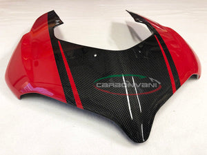 CARBONVANI Ducati Panigale V4R (19/21) Carbon Headlight Fairing (street version; black/red) – Accessories in the 2WheelsHero Motorcycle Aftermarket Accessories and Parts Online Shop