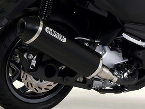 ARROW 53069MI+53522ANN Sym Cruisym 300 (2017+) Dark Aluminum Slip-on Exhaust "Urban" – Accessories in the 2WheelsHero Motorcycle Aftermarket Accessories and Parts Online Shop