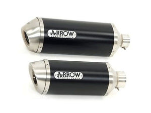 ARROW 71748AON+71410MI Aprilia Shiver 750 (2007+) Dark Aluminum Slip-on Exhaust "E9" – Accessories in the 2WheelsHero Motorcycle Aftermarket Accessories and Parts Online Shop