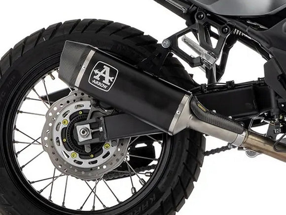 ARROW 72641AKN Honda XL750 Transalp (2023+) Black Aluminum Slip-on Exhaust 