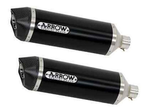 ARROW 71644MI+71845AKN Yamaha FJR1300 (2016+) Dark Aluminum Slip-on Exhaust 