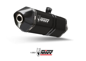 MIVV A.012 Aprilia TuonoV4 1100(18/20) Slip-on Exhaust "Speed Edge" (black; approved) – Accessories in the 2WheelsHero Motorcycle Aftermarket Accessories and Parts Online Shop