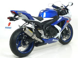 ARROW 71381MI+71729AO Suzuki GSXR750 IE (2008+) Aluminum Slip-on Exhaust "Thunder" – Accessories in the 2WheelsHero Motorcycle Aftermarket Accessories and Parts Online Shop