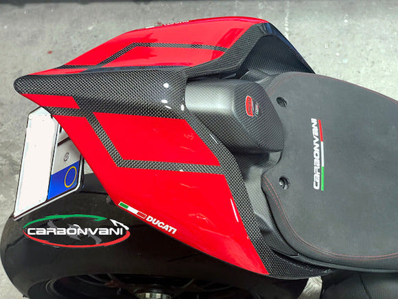 CARBONVANI Ducati Panigale V4R (19/21) Carbon Tail (street version; red/black; R.3 version) – Accessories in the 2WheelsHero Motorcycle Aftermarket Accessories and Parts Online Shop