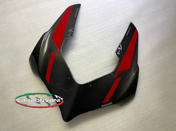 CARBONVANI Ducati Panigale V4R (19/21) Carbon Headlight Fairing (black/red R.3 version) – Accessories in the 2WheelsHero Motorcycle Aftermarket Accessories and Parts Online Shop