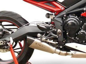 HP CORSE Triumph Street Triple (13/16) Slip-on Exhaust "Evoxtreme Satin" (EU homologated) – Accessories in the 2WheelsHero Motorcycle Aftermarket Accessories and Parts Online Shop