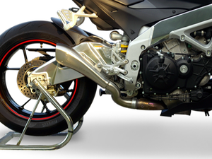 HP CORSE Aprilia Tuono V4 (11/14) Slip-on Exhaust "Hydroform Satin" (EU homologated) – Accessories in the 2WheelsHero Motorcycle Aftermarket Accessories and Parts Online Shop