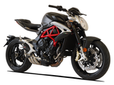 HP CORSE MV Agusta Brutale / Dragster 800 (16/18) Slip-on Exhaust "HydroTre Satin" (racing; with carbon cover) – Accessories in the 2WheelsHero Motorcycle Aftermarket Accessories and Parts Online Shop