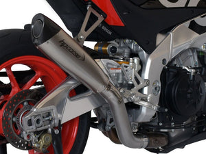 HP CORSE Aprilia Tuono V4 (15/16) Slip-on Exhaust "Evoxtreme 310 Satin" (racing) – Accessories in the 2WheelsHero Motorcycle Aftermarket Accessories and Parts Online Shop