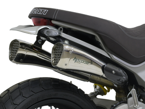 HP CORSE Ducati Scrambler 1100 Dual Slip-on Exhaust "Hydroform Corsa Short Polish" (racing) – Accessories in the 2WheelsHero Motorcycle Aftermarket Accessories and Parts Online Shop