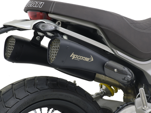 HP CORSE Ducati Scrambler 1100 Dual Slip-on Exhaust "Hydroform Corsa Short Black" (racing) – Accessories in the 2WheelsHero Motorcycle Aftermarket Accessories and Parts Online Shop