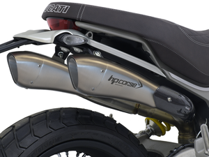 HP CORSE Ducati Scrambler 1100 Dual Slip-on Exhaust "Hydroform Short Satin" (racing) – Accessories in the 2WheelsHero Motorcycle Aftermarket Accessories and Parts Online Shop